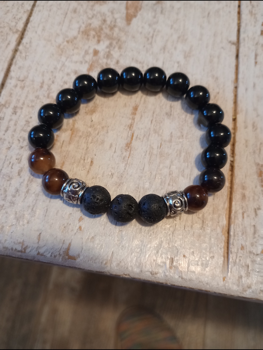 paparazzi Black and Brown Beaded Men's Bracelet